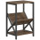 Narrow Side Table 3 Tier Storage V Shape Magazine Holder Oak 1