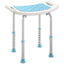 Turquoise Adjustable Shower Chair, aluminium frame with non-slip feet for the elderly and disabled.