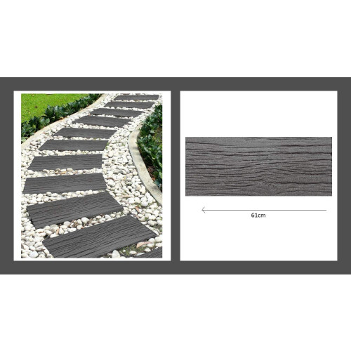 3 x Grey Railroad Step Stone 1
