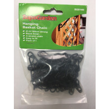 SupaGarden Hanging Basket Chain Black heavy duty 21.5", 4 Strand Chain