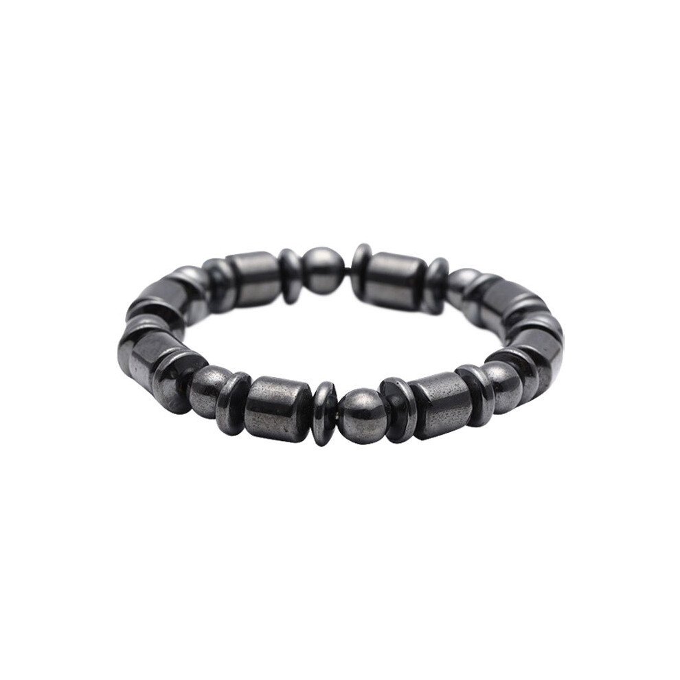 Black (1) Magnetic Bracelet Beads Hematite Stone Therapy Health Care Jewelry