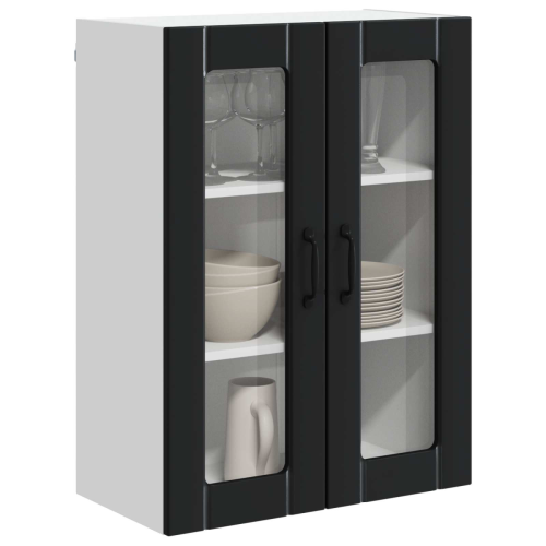 VidaXL vidaXL Dishwasher Panel Lucca Black 60 x 31 x 80 cm Engineered Wood 2