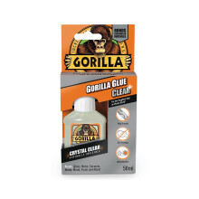 Clear Gorilla Glue 50ml - 20 Pack - Strong, Waterproof Clear Adhesive for Wood & Metal