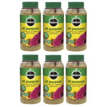 6 x Miracle-Gro Slow Continuous Release All Purpose Plant Food, 1Kg Shaker Jar