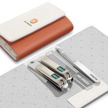 MR.GREEN Kleurrijke Manicure Set Praktische Pedicure Kit Nagelknippers Persoonlijke Verzorging Tools Gezichtschaartje met Mode Case (Mr-6683 Oranje)