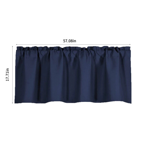 Insulated Window Valance Curtain Panel Navy Single 2