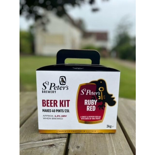 St Peters Brewery Homebrew Ruby Red Ale Beer Kit makes 40 pints 1