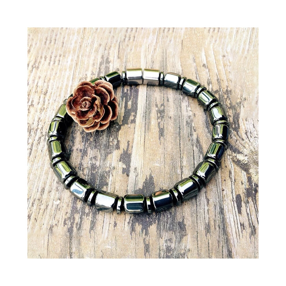 Black (5) Magnetic Bracelet Beads Hematite Stone Therapy Health Care Jewelry