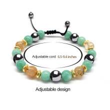 (Green Compilation) Natural Stone Beaded Bracelet for Wealth & Luck - Unisex Jewelry