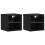 VidaXL vidaXL LED Wall Bedside Cabinet with Black Engineered Wood 2