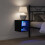 VidaXL vidaXL LED Wall Bedside Cabinet with Black Engineered Wood 5