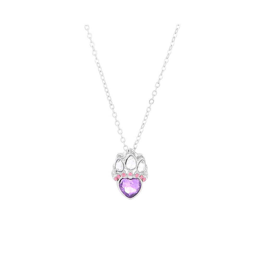 (Silver) Cartoon Hollow Heart Diamond Pendant Simple Love Collarbone Chain 110691741424