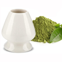 ANCLLO Matcha Whisk Stand Ceramic for Bamboo Matcha Chasen for Tea Set Accessories (White)