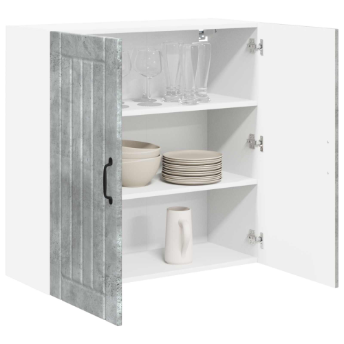 VidaXL vidaXL Dishwasher Panel Lucca Concrete Grey 80 x 31 x 80 cm 2
