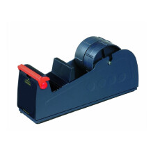 Heavy Duty Metal Bench Tape (Twin Pack) Dispenser 50mm - Weighted Dual-Core Desktop Unit with Blade Guard