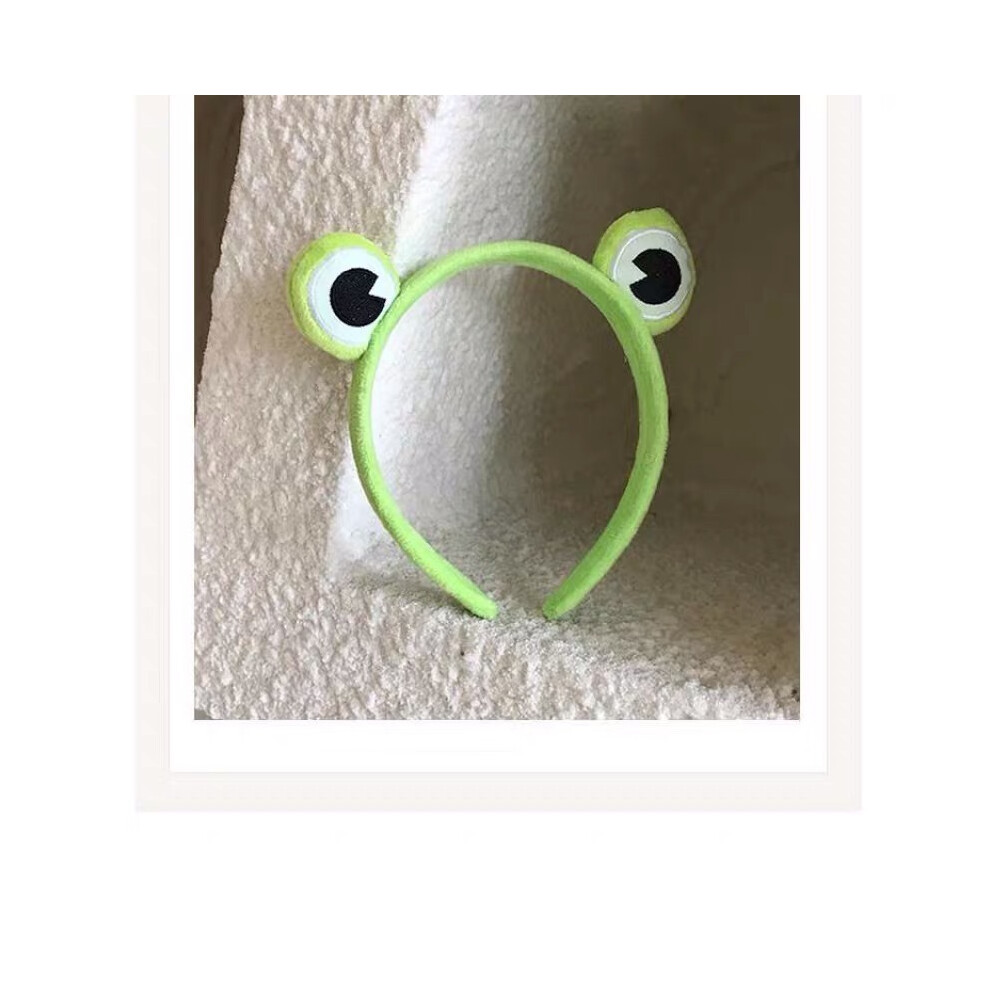 (Frog headband) Makeup headband elastic hairband cute girl makeup decoration hairband ladies hair accessories girls hairband
