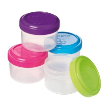 Sistema Dressing Pots (2 Packs) of 4 x 35ml (1.18oz) - BPA-Free Plastic, Assorted Colours, Leak-Proof Containers
