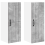 VidaXL vidaXL Dishwasher Panel Lucca 2 pcs Concrete Grey 30 x 31 x 80 cm 2