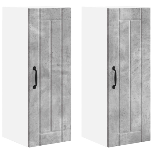 VidaXL vidaXL Dishwasher Panel Lucca 2 pcs Concrete Grey 30 x 31 x 80 cm 1