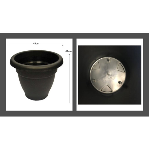 Winchester 50cm Round Bellpot Ebony 2