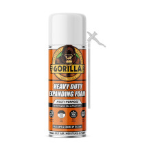 Gorilla Heavy Duty Expanding Foam 340ml - 3 Pack - Fast-Curing, Multi-Purpose Sealant for Gaps & Cracks