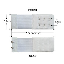 (2 Hooks-White) 2/3/4Hook Bra Extender For Bra Strap Strapless Underwear Maternity Bra Extender