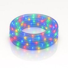 Multicolour 10m Flexi LED Multifunction Rope Light - Indoor and Outdoor Battery Operated with 8 Function Timer (6h ON / 18h OFF)
