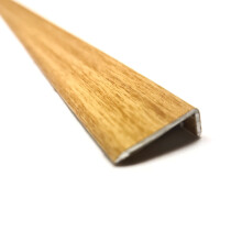 Oak Effect Self-Adhesive Aluminium End Border Floor Threshold 900mm - Angle Trim 25x10mm for Laminate, Wood & Vinyl Flooring