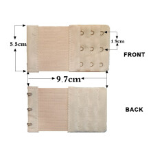 (3 Hooks-Beige) 2/3/4Hook Bra Extender For Bra Strap Strapless Underwear Maternity Bra Extender