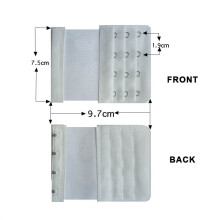 (4 Hooks-White) 2/3/4Hook Bra Extender For Bra Strap Strapless Underwear Maternity Bra Extender