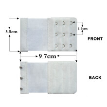 (3 Hooks-White) 2/3/4Hook Bra Extender For Bra Strap Strapless Underwear Maternity Bra Extender