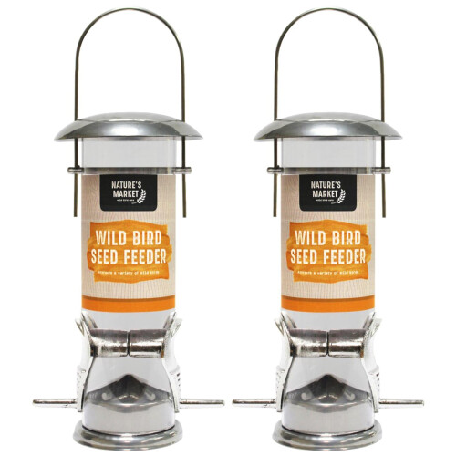 Kingfisher 2 x Natures Market Deluxe Wild Bird Seed Feeder 1