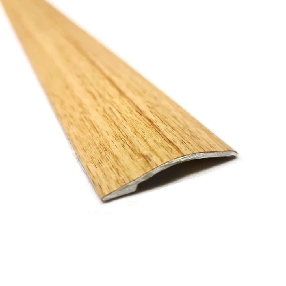 Oak Effect Self-Adhesive Aluminium Ramp Floor Threshold 900Mm - Trim Strip 40X6mm For Doorways, Laminate, Wood & Vinyl Flooring 5060661604110