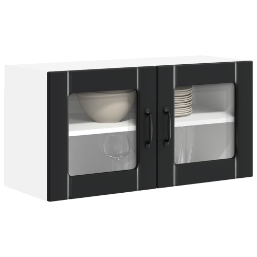 VidaXL vidaXL Dishwasher Panel Lucca Black 80 x 31 x 40 cm Engineered Wood 2