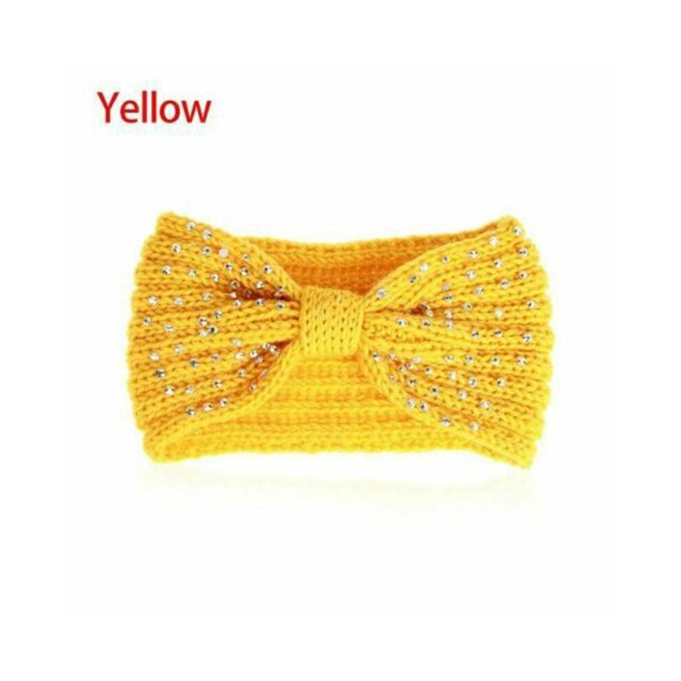 (Khaki) Nine Point Drill Bit With Wool Knitted Headband 123643745289