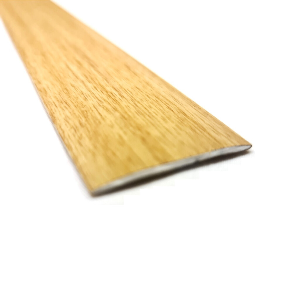 Oak Effect Self-Adhesive Aluminium Floor Threshold Strip 900Mm - Flat Cover Trim 40X3mm For Laminate, Wood & Vinyl Floors 5060661604103