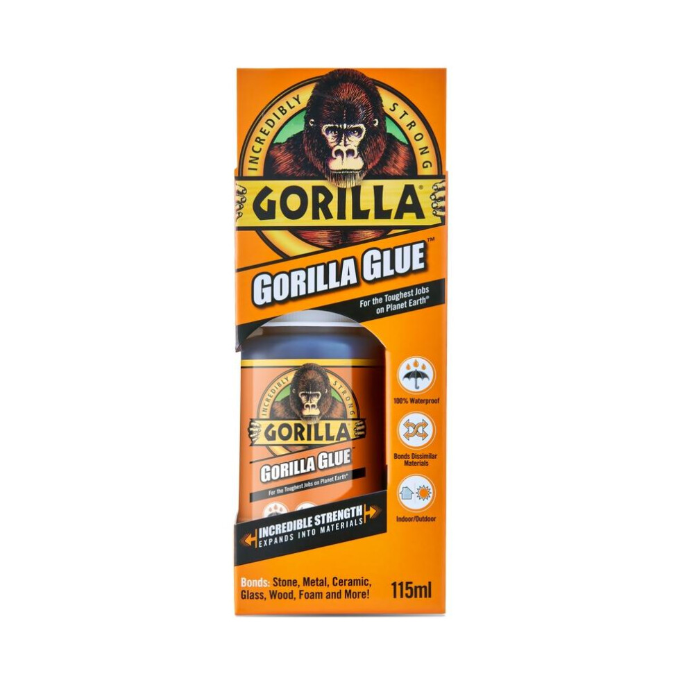 Original Gorilla Glue 115Ml - 6 Pack - Strong, Waterproof Adhesive For Wood, Metal, Ceramic & More 5056660415291
