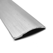 Brushed Steel Effect Self-Adhesive Aluminium Ramp Floor Threshold 900mm - Trim Strip 40x6mm for Laminate, Wood & Vinyl Floors