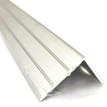 Brushed Steel Effect Self-Adhesive Aluminium Stair Nose Threshold 900mm - Grip Corner Trim 25x20mm, Steps, Laminate & Wood Floors