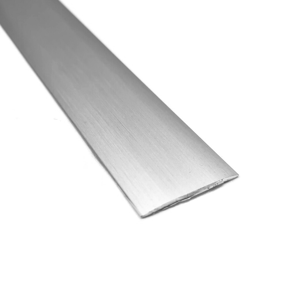 Brushed Steel Effect Self-Adhesive Aluminium Floor Threshold Strip 900Mm - Flat Cover Trim 40X3mm, Laminate, Wood & Vinyl Floors 5060661604264