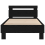 VidaXL vidaXL Bed Frame with LED Black Oak 90 x 200 cm Engineered Wood 4