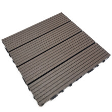 Tiletastic Brown Composite Interlocking Floor Decking Tiles 30cm x 30cm x 0.23cm (4 Tiles) - 4 Sqft, Water & Decay Resistant