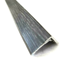 Anthracite Effect Self-Adhesive Aluminium End Border Floor Threshold 900mm - Angle Trim 25x10mm for Laminate, Wood & Vinyl Floors