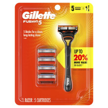 Rasoir Gillette Fusion5 pour hommes, poignée + 5 recharges de lames