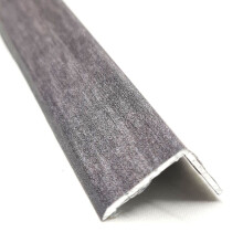 Grey Effect Self-Adhesive Aluminium Corner Floor Threshold 900mm - Trim Strip 25x20mm for Laminate, Wood & Vinyl Floors