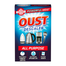 Oust All Purpose Descaler - 3 x 25ml Sachets (3 Pack) - Fast Limescale Remover for Kettles, Coffee Machines, Irons & Shower Heads