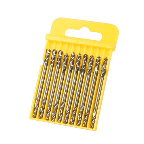 10 teiliges Set 1/8" HSS Co Bohrer, doppelseitig, Kobalt, M35 1