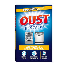 Oust Dishwasher & Washing Machine Descaler - 2 x 75g Sachets (2 pack) - Removes Limescale, Dirt & Odours, Deep Clean in 1 Cycle