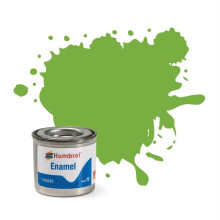 Humbrol No.38 Gloss Lime Enamel Paint - 14ml Tin for Model Kits, Miniatures & Craft Projects