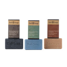 Bali Soap - Erdige Botanische Naturseife mit Premium ätherischem Öl - Handgemacht, Vegan, Seife für Körper und Gesicht, 3er Set